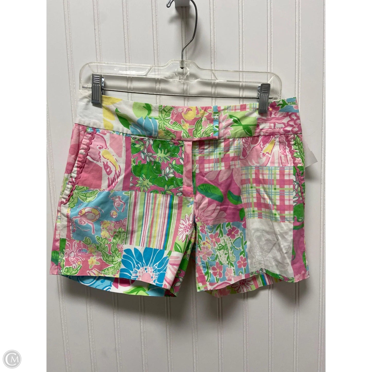 Shorts Designer By Lilly Pulitzer In Pink & White, Size: 2