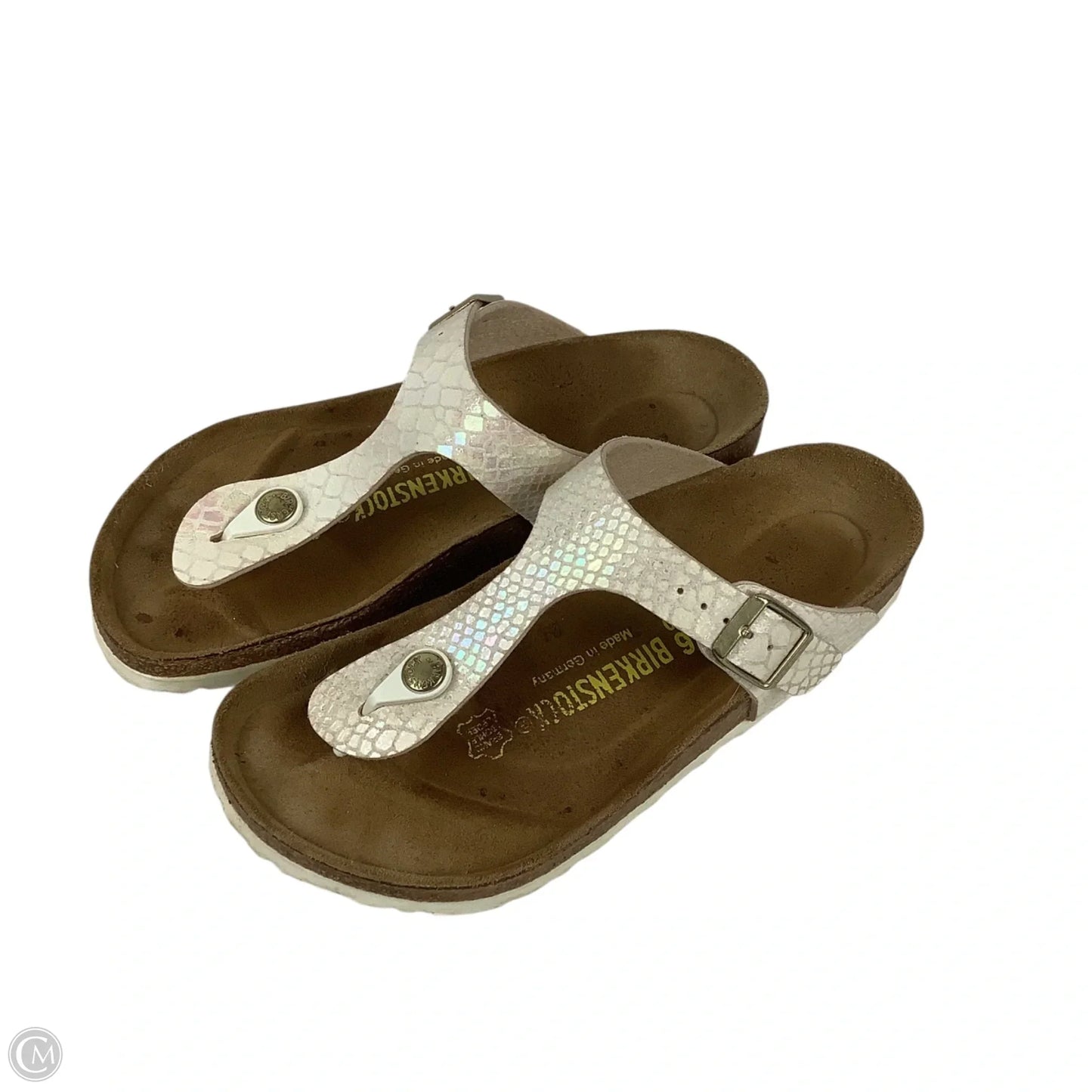 Sandals Flats By Birkenstock In Cream, Size: 5 (36)