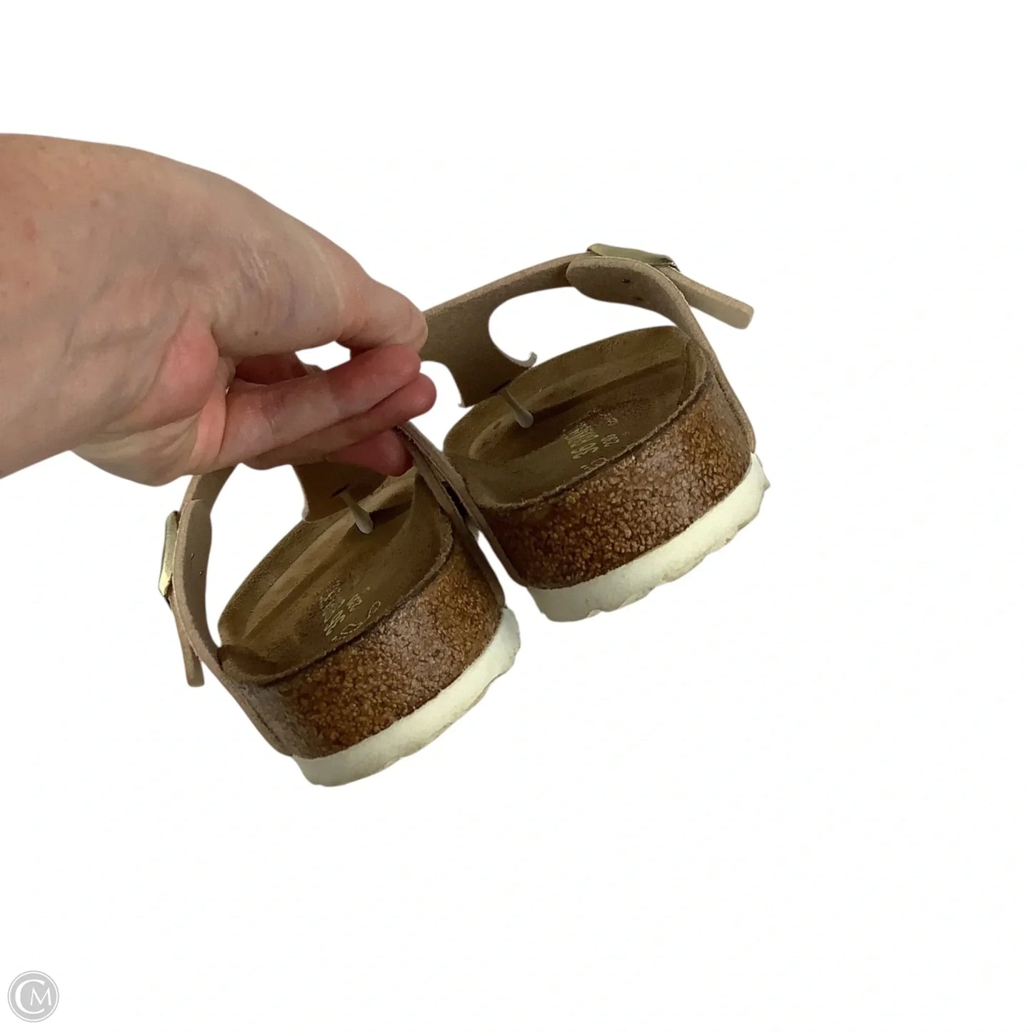 Sandals Flats By Birkenstock In Cream, Size: 5 (36)