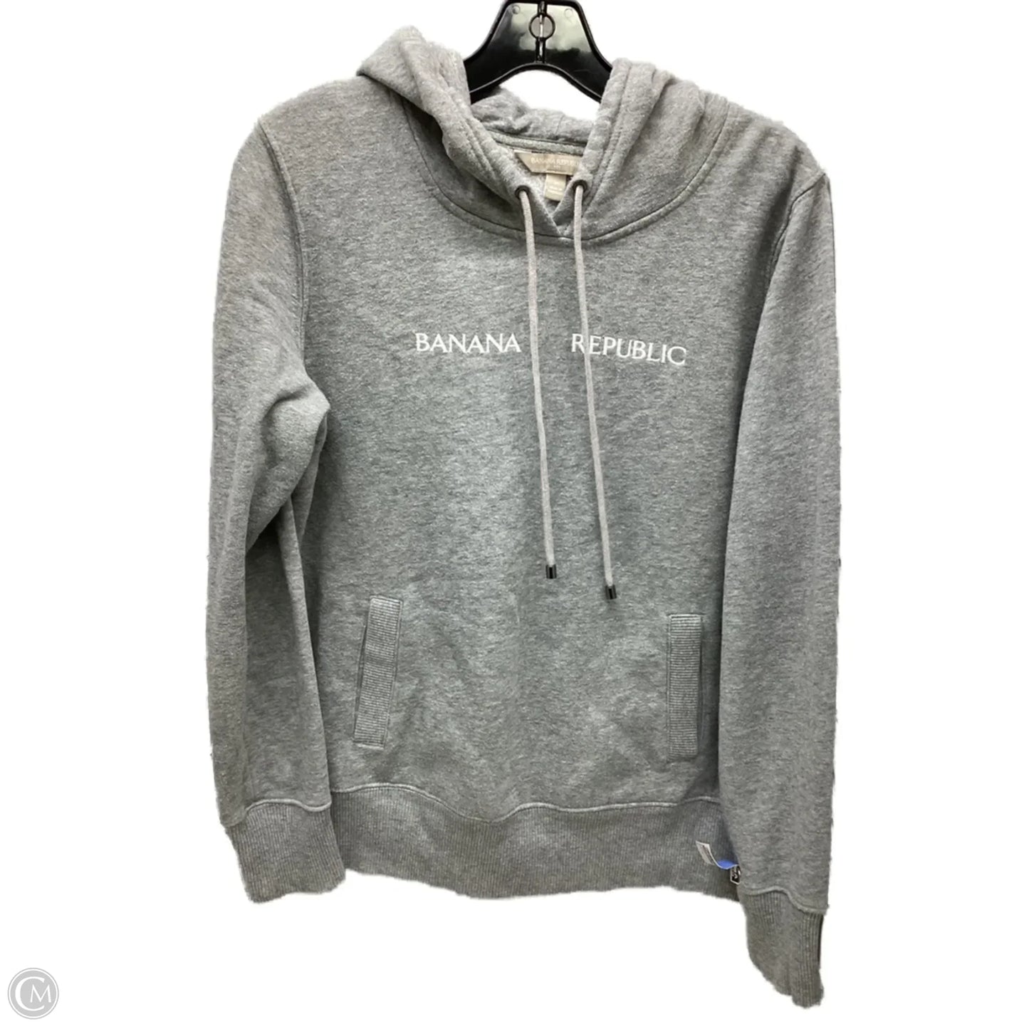 Sweatshirt Hoodie By Banana Republic In Grey, Size: M