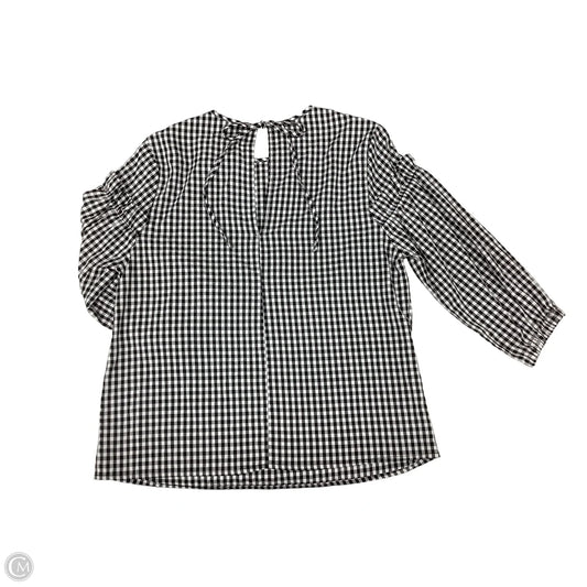 Top Long Sleeve By Melloday In Black & White, Size: M