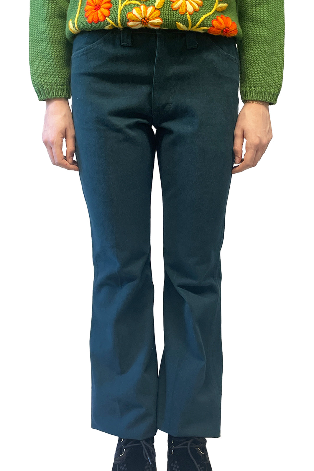 Vintage Seventies Lee Teal Flare Pants