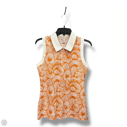 Top Sleeveless By Tommy Bahama In Orange & White, Size: M