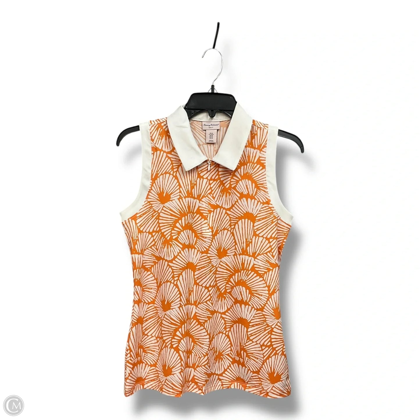 Top Sleeveless By Tommy Bahama In Orange & White, Size: M