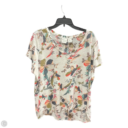 Top Short Sleeve Basic By Rachel Zoe In Tropical Print, Size: 1x