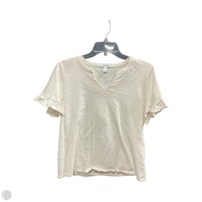 Top Short Sleeve By Nine West In Cream, Size: S