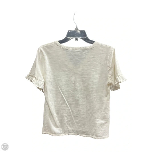 Top Short Sleeve By Nine West In Cream, Size: S