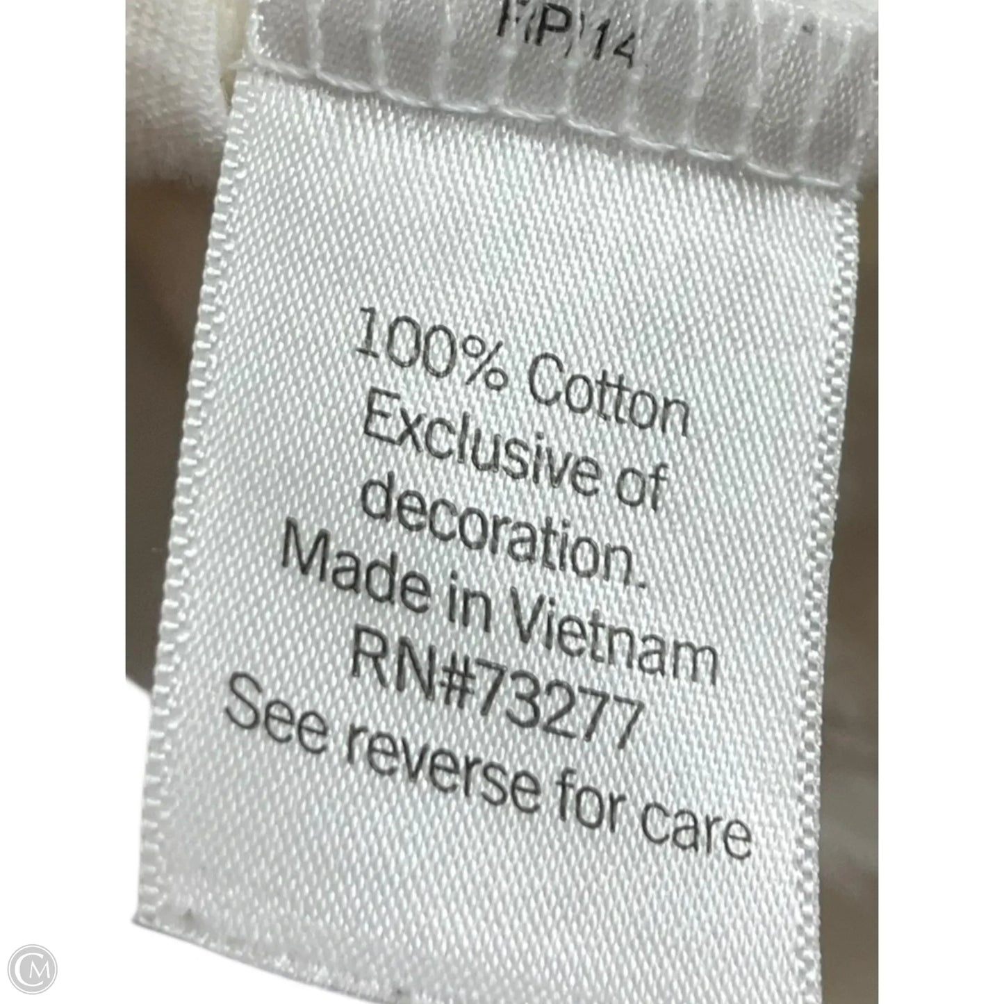 Top Short Sleeve By Nine West In Cream, Size: S