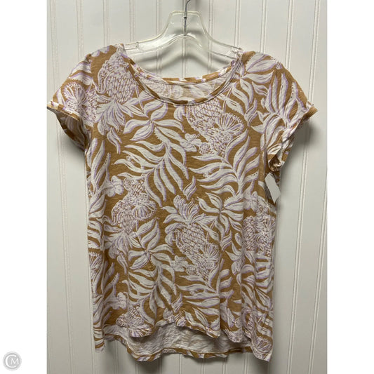 Top Short Sleeve Designer By Lilly Pulitzer In Brown & Purple, Size: S