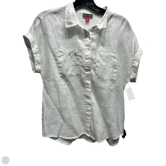 Top Short Sleeve By Vince Camuto In White, Size: Xs
