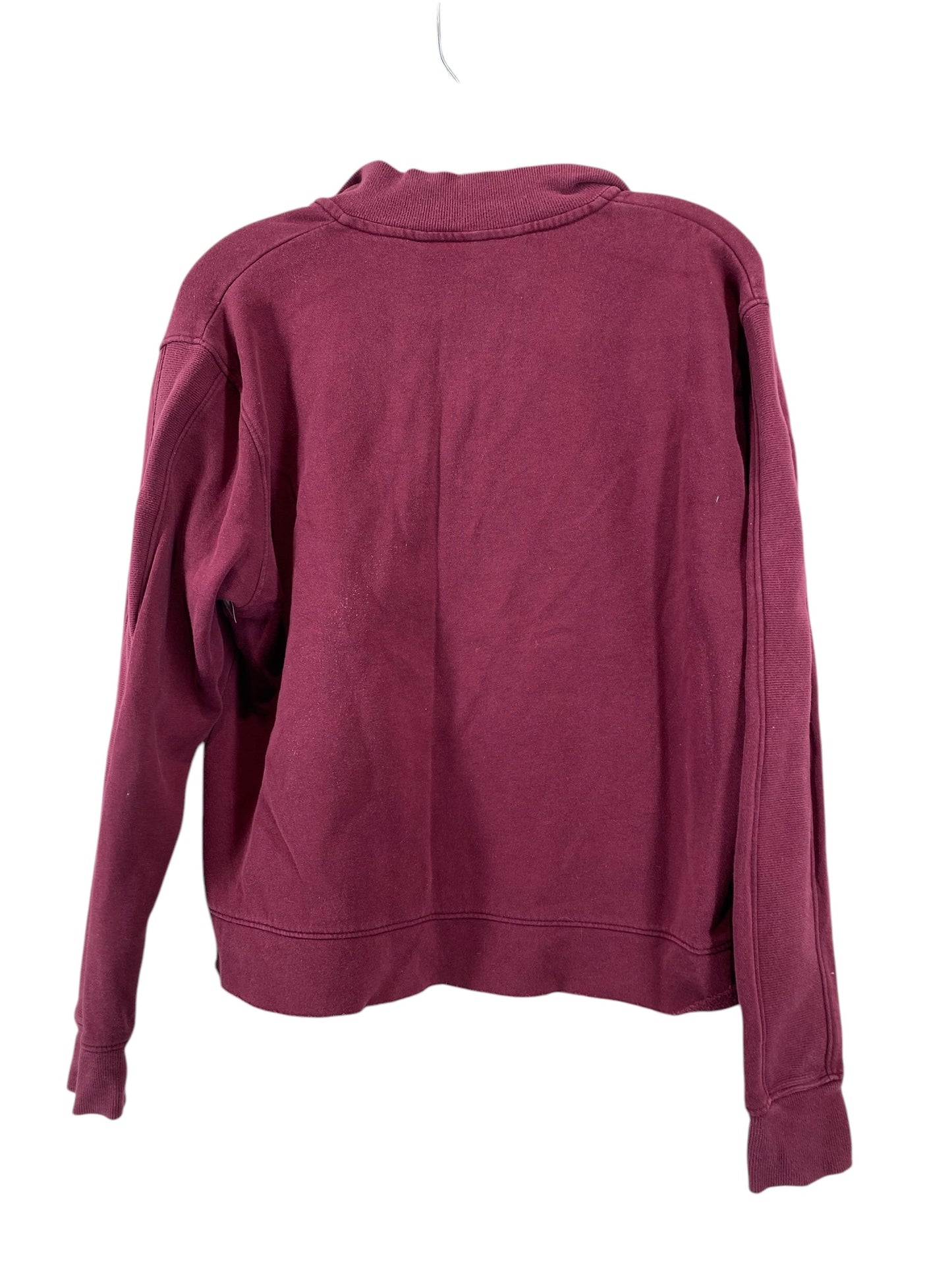 Athletic Top Long Sleeve Collar By Under Armour In Purple, Size: M