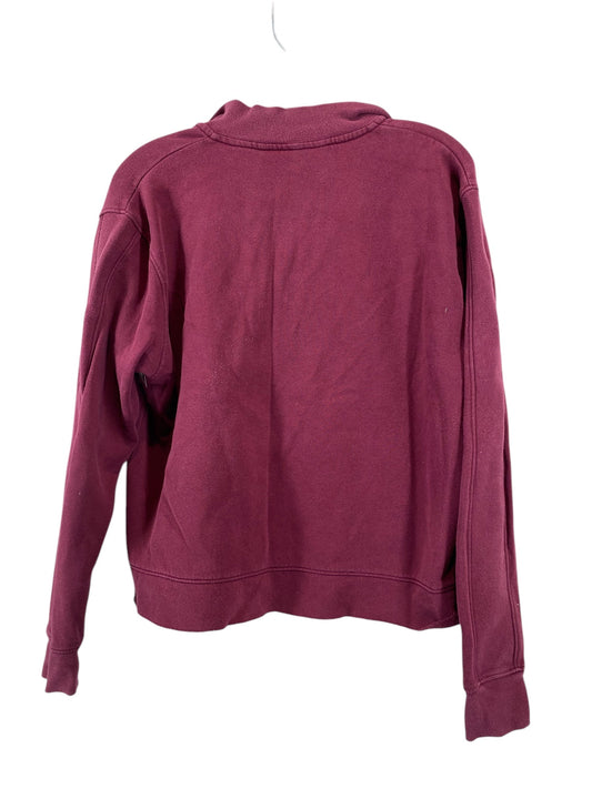 Athletic Top Long Sleeve Collar By Under Armour In Purple, Size: M