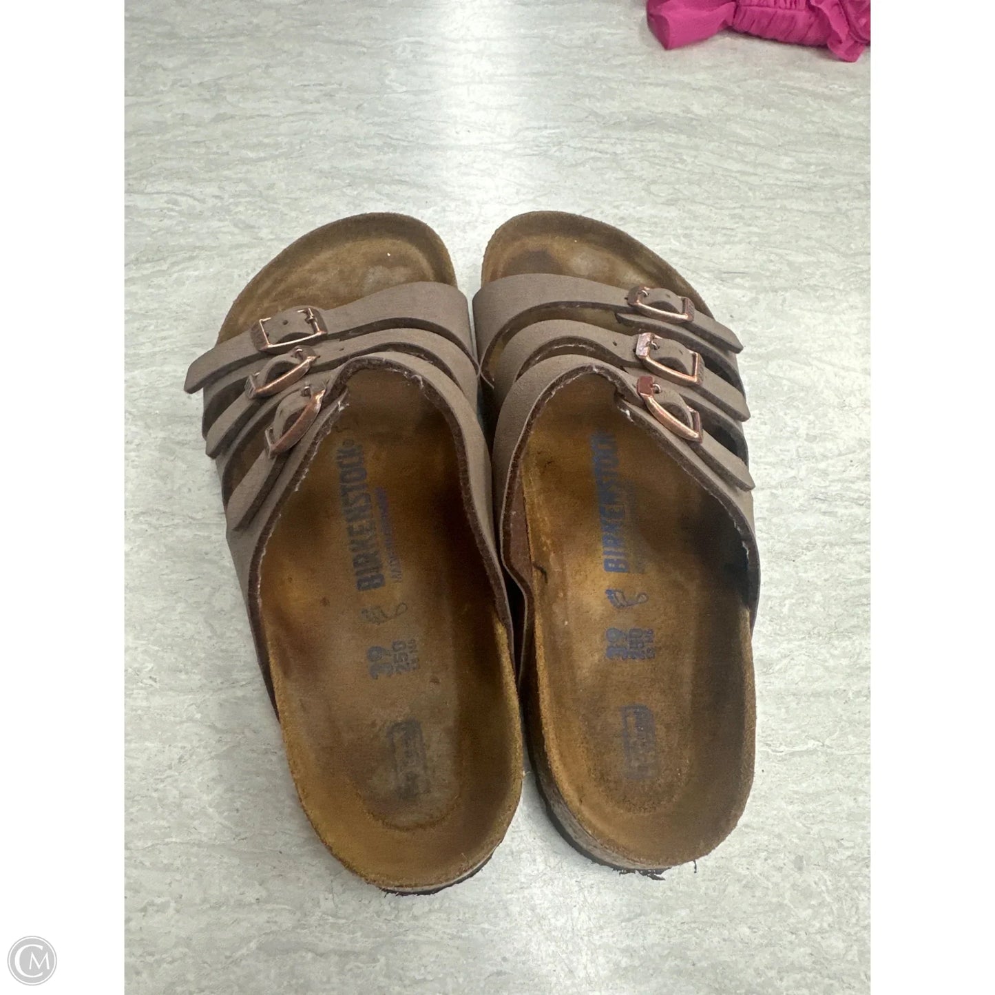 Sandals Flats By Birkenstock In Brown, Size: 9