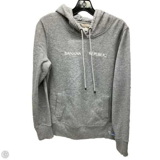 Sweatshirt Hoodie By Banana Republic In Grey, Size: M