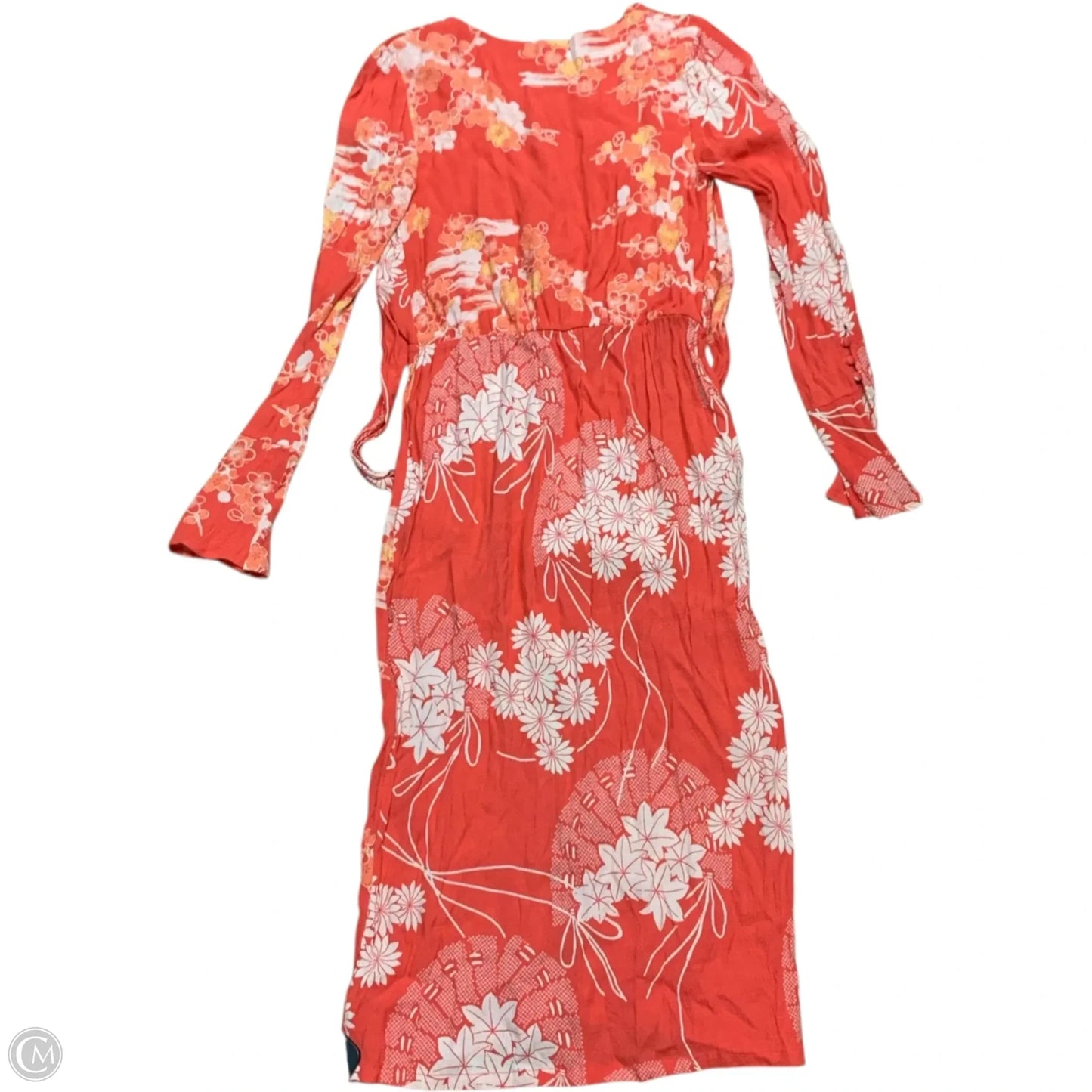 Dress Casual Midi By Free People In Orange, Size: Xs