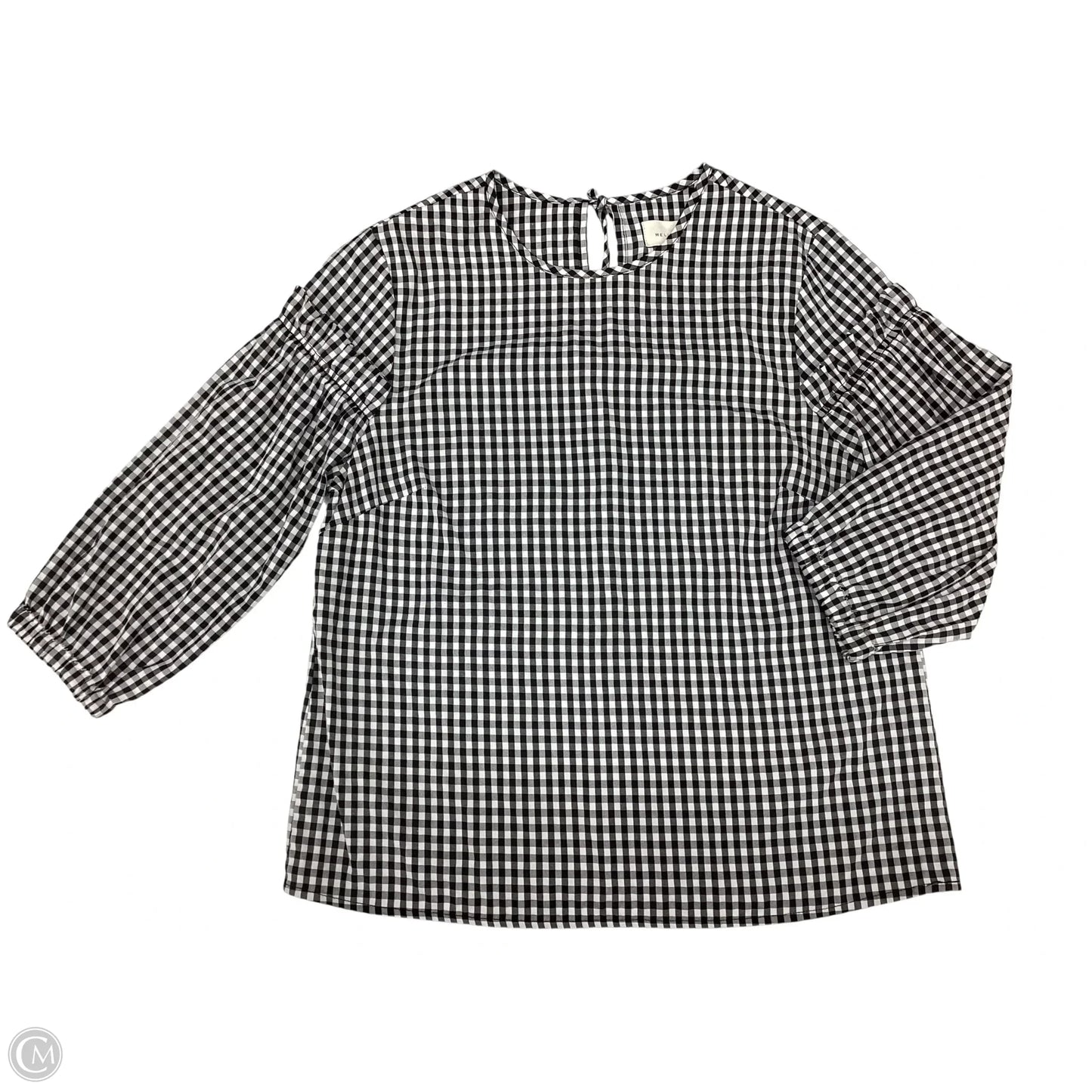 Top Long Sleeve By Melloday In Black & White, Size: M