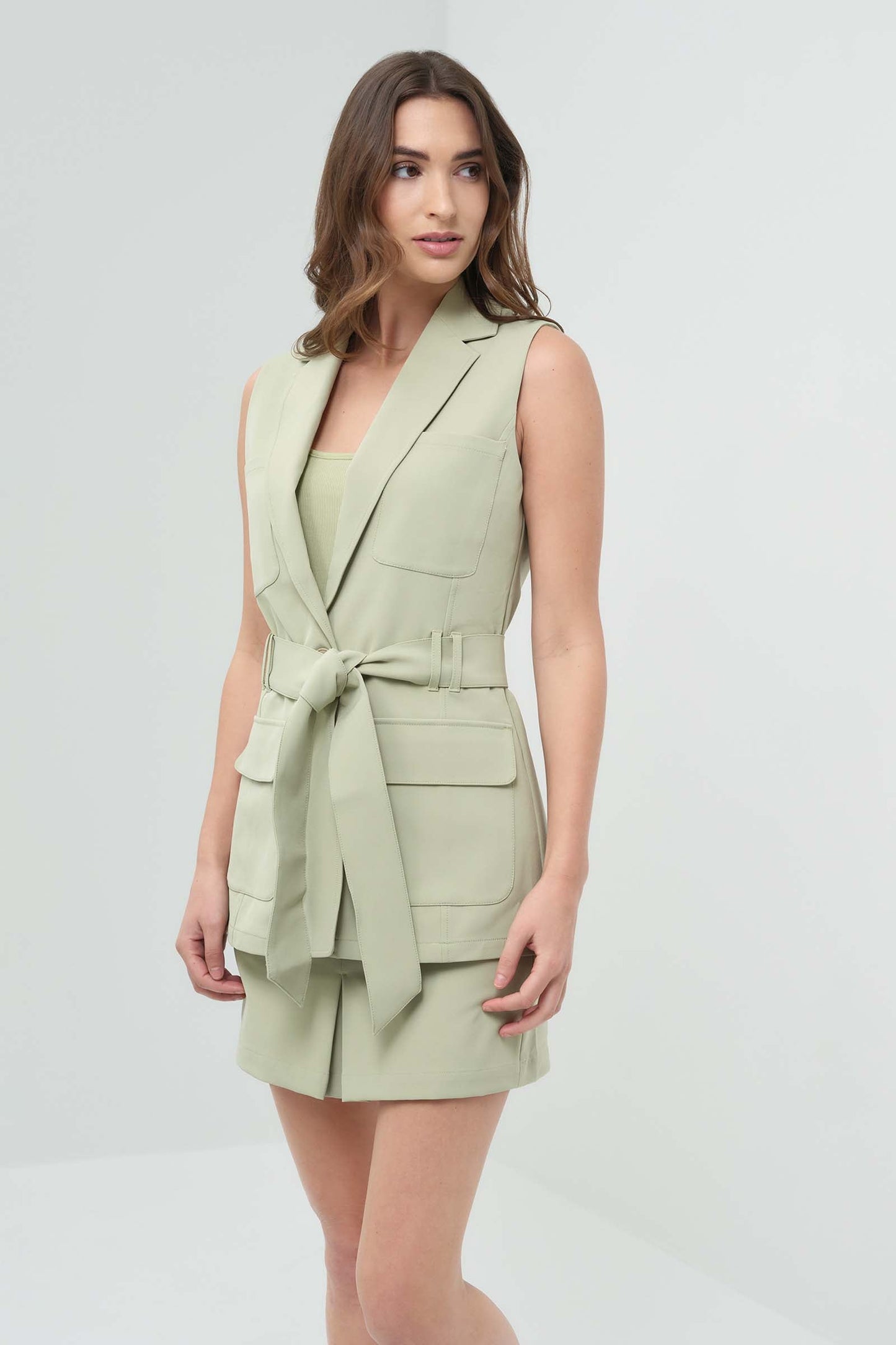 Alyssa Belted Utility Vest