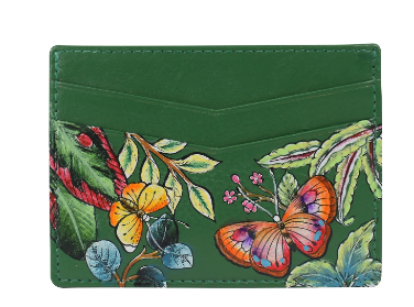 Green Butterfly Credit Card Case - 1032